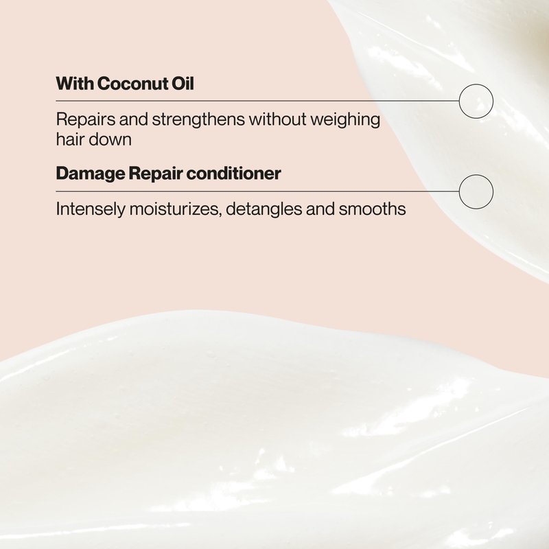 Suave Coconut Oil Infusion Conditioner for Damaged Hair, Salon-Proven Damage Repair System, Hydrates & Moisturizes for Visible Repair in 3 Uses, 28 FL OZ Pump, 4 Count
