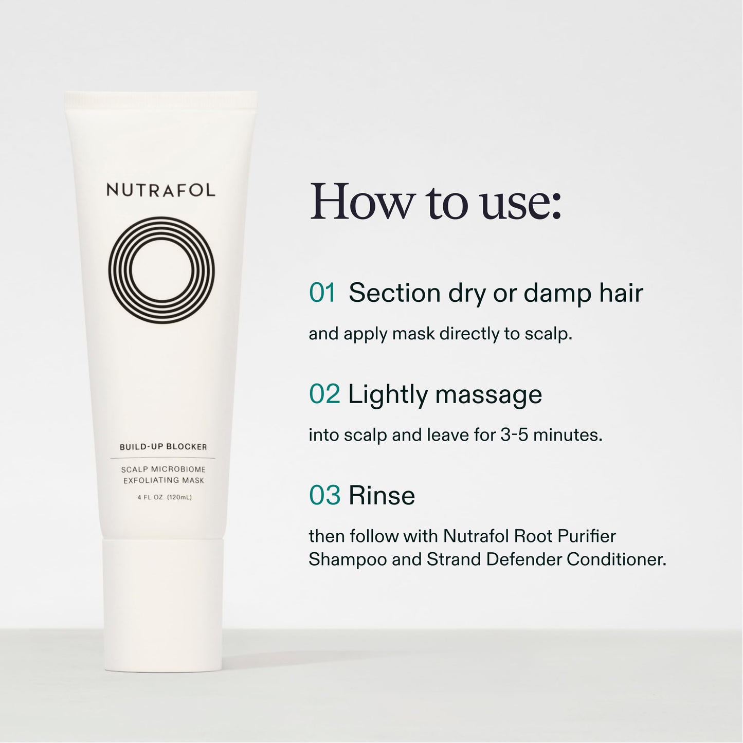Nutrafol Exfoliating Scalp Mask, Eliminates Product Build-up and Oil for Healthier Hair and Scalp, Physician-formulated for Thinning Hair, Color and Extension Safe - 4 Fl Oz Bottle