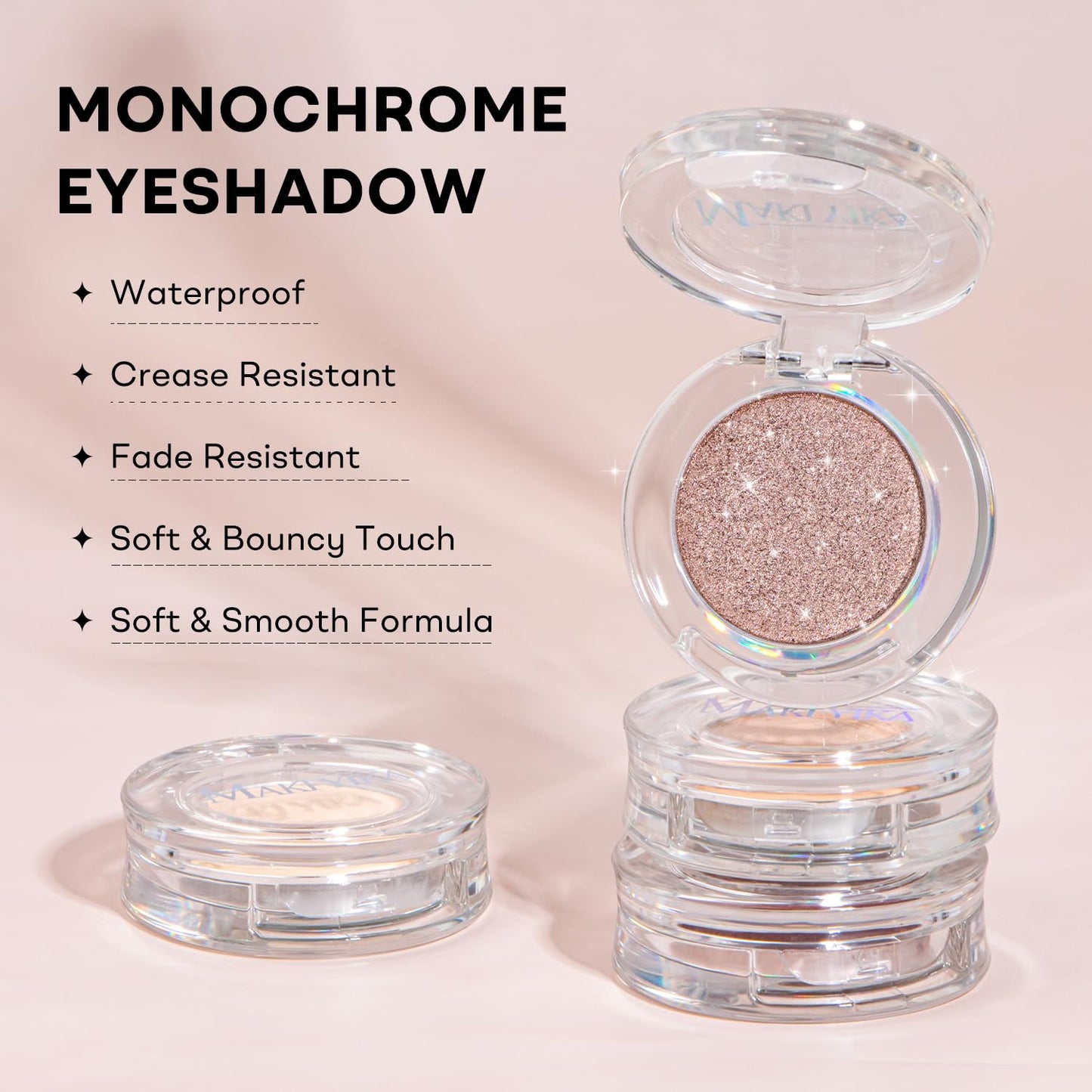 MAKI YIKA Puff Nude Eye Shadow Palette Matte Single for Women Nude Eyeshadow