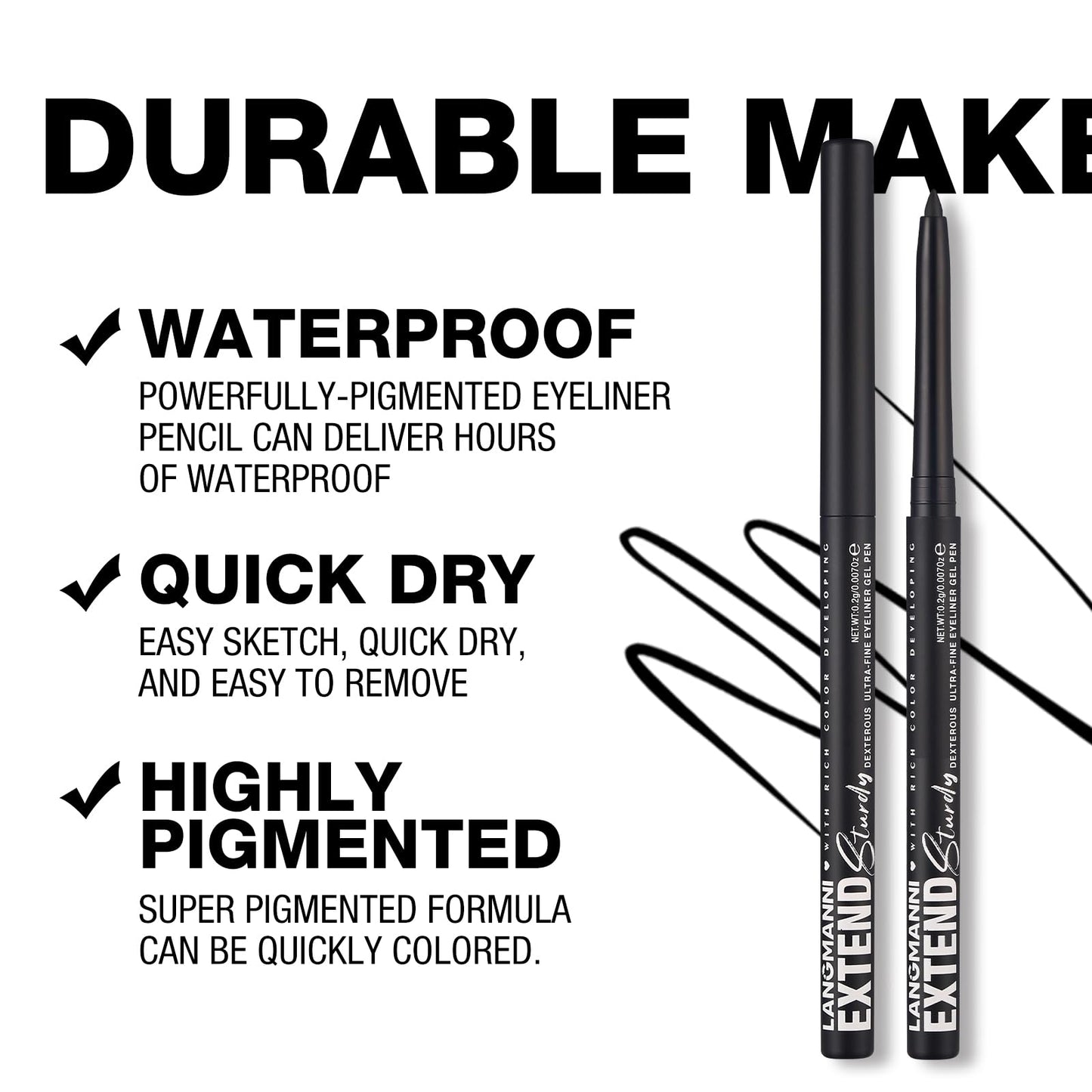 LANGMANNI 12Pcs Metal Colorful Eyeliner Pencil Set - Matte & Shimmer Eye Makeup,Smooth Use Long-Lasting & Waterproof Eyeliner Set