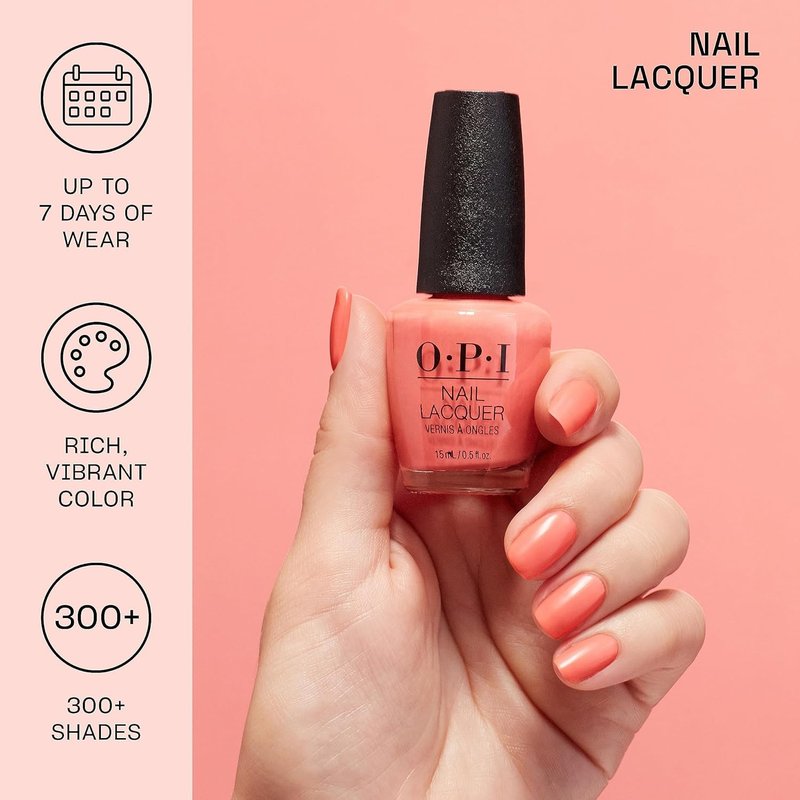 OPI Nail Lacquer Midnight Mantra | Opaque Dark Blue Crème Chip Resistant Nail Polish | Fast Drying, Streak Free