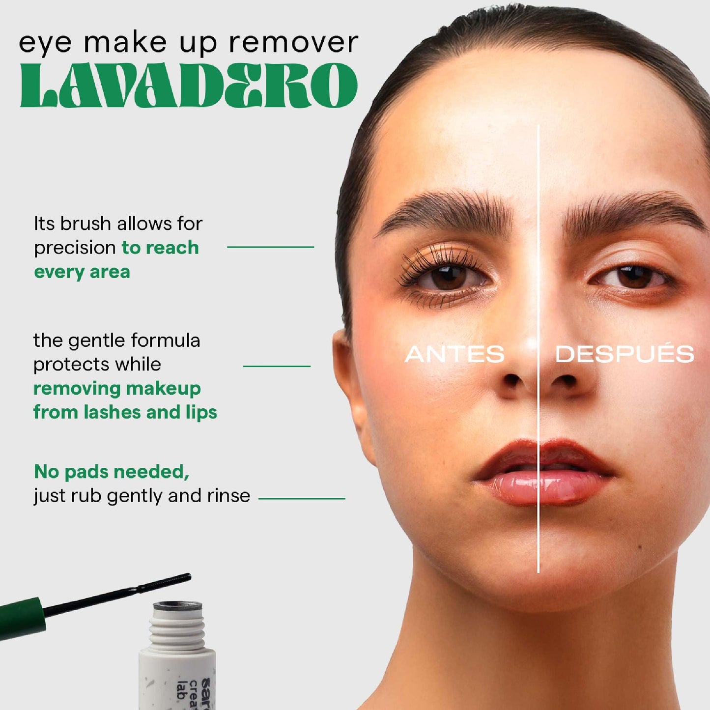 SARELLY Lavadero Eye Makeup Remover | Melts Away Waterproof Makeup | Gentle Formula | Vegan & Cruelty-Free