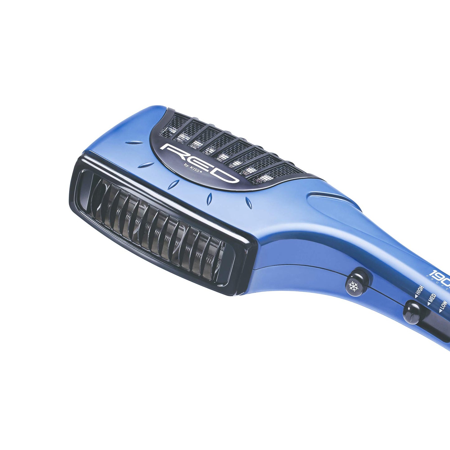 RED by KISS 1900 Ceramic Hair Styler with Detangler Pik, Professional Quick Blow Dry Comb, 3 Heat/Speed Settings, Cool Shot Button, Ideal for Curling & Straightening