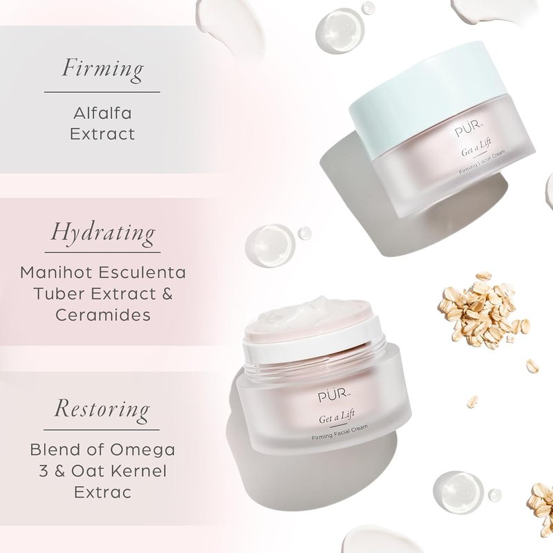 Firming Facial Cream - Triple-Action Lightweight Moisturizer for Face & Neck | Tightens Sagging Skin, Restores Firmness
