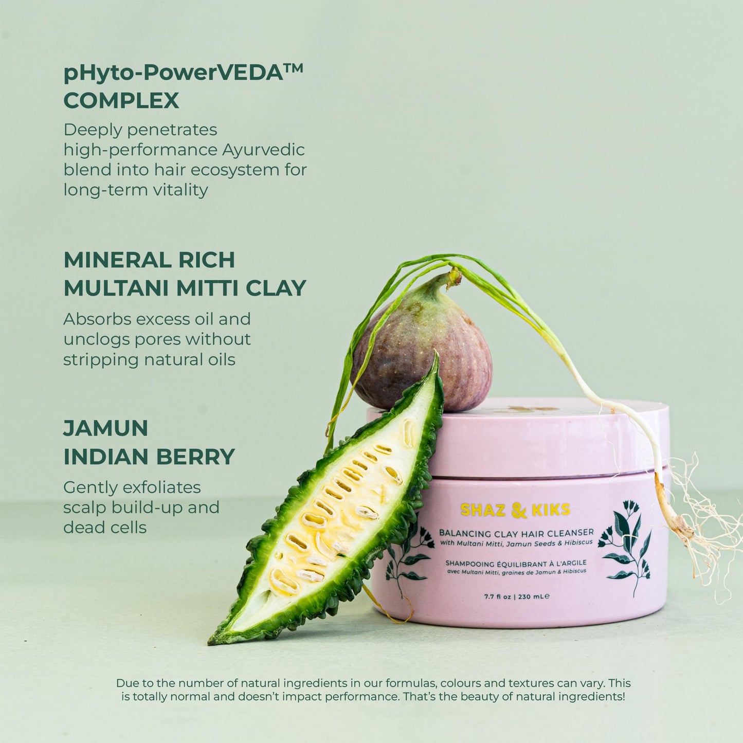 SHAZ & KIKS Balancing Clay Scrub Shampoo | Gently Exfoliate, Clarify & Detoxify Scalp | Reduce Hair Shedding & Product Buildup | Indian Clay and Hibiscus | Color-Safe, Sulfate-Free, Vegan, Natural