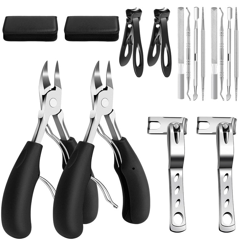 14PCS Ingrown Toenail Clippers Kit Stainless Steel Ingrown Toenail Removal Kit Professional Toenail Clippers Set for Ingrown and Thick Nail Toe Nail Cutter for Adults and Seniors