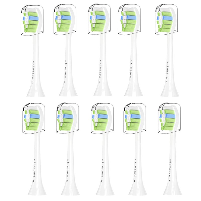 Utimcare Replacement Toothbrush Heads Compatible with Philips Sonicare ProtectiveClean C2 G2 W 4100 5100 5300 Plaque Control Electric Toothbrush, Soft, 10 Pack Refills.