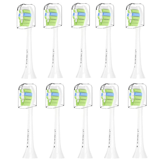 Utimcare Replacement Toothbrush Heads Compatible with Philips Sonicare ProtectiveClean C2 G2 W 4100 5100 5300 Plaque Control Electric Toothbrush, Soft, 10 Pack Refills.