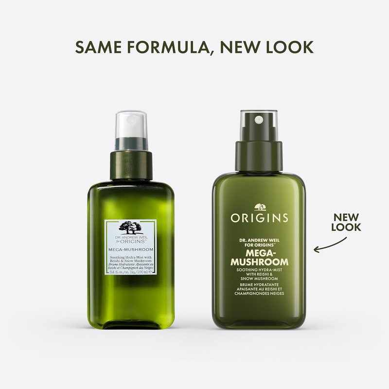 Origins Mega-Mushroom Face Mist - Soothing Hydration with Reishi & Snow Mushroom | 3.4 Fl Oz