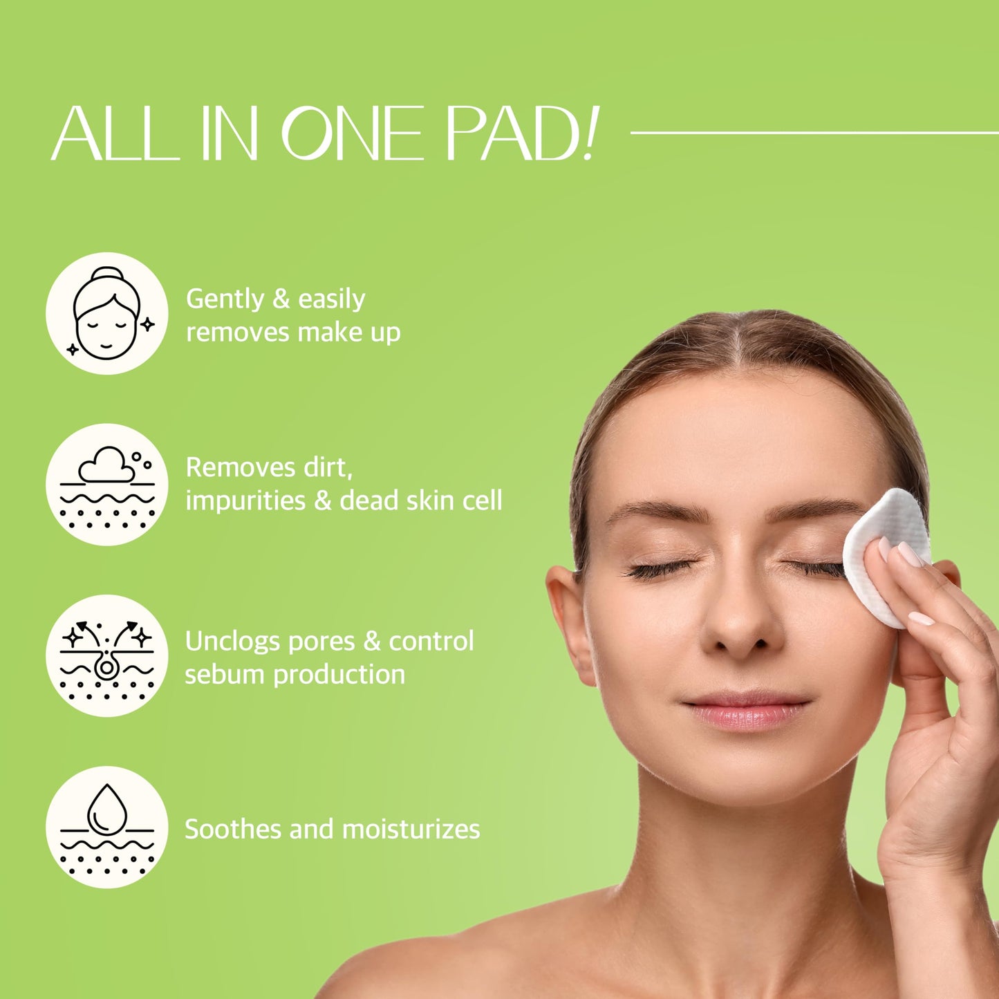 KLAVUU PHYTONCIDE QUICK CLEANSING PAD – Gentle Makeup Remover, Deep Pore Care, Soothing & Moisturizing Formula, Hypoallergenic, Ideal for Sensitive Skin - 100 Count