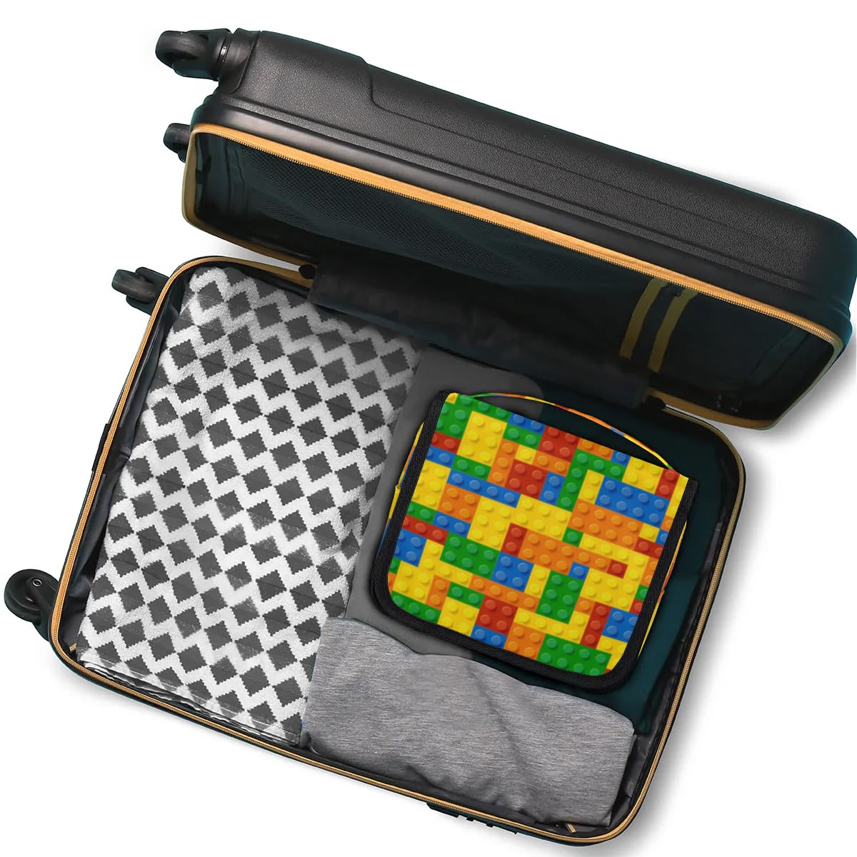 PATTERNFUL Video Game Hanging Travel Toiletry Bag for Kids, Women Cosmetic Organizer Makeup Bag Pouch Men Shaving Dopp Kit Shower Bag With Sturdy Hook