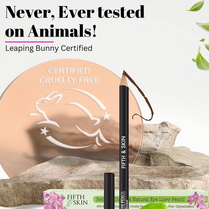 Fifth & Skin Better'n Ur Eyes Eyeliner Pencil (DARK BROWN) – NATURAL - Hypoallergenic - Sensitive Eyes - Gluten Free - Cruelty Free - Paraben Free - Smooth Application