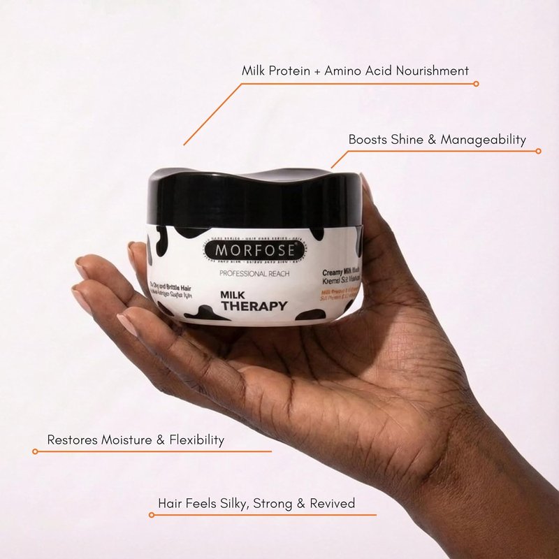 Morfose Professional Hair Mask - Repair Dry, Damaged Hair | 16.9 Fl Oz Milk Therapy
