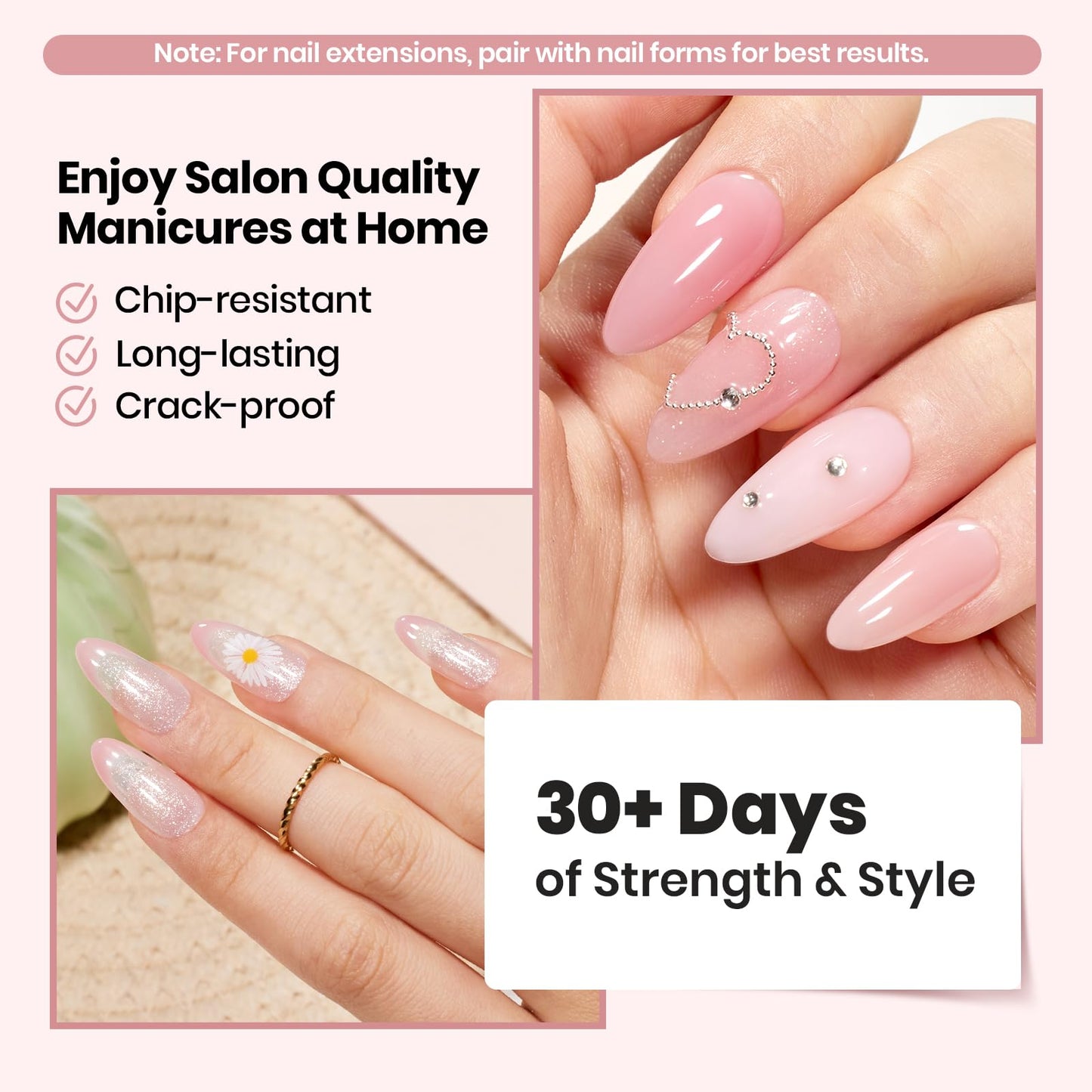 Beetles Builder Gel Set, 12 Colors 8 in 1 Nude Pink Glitter Builder Gels
