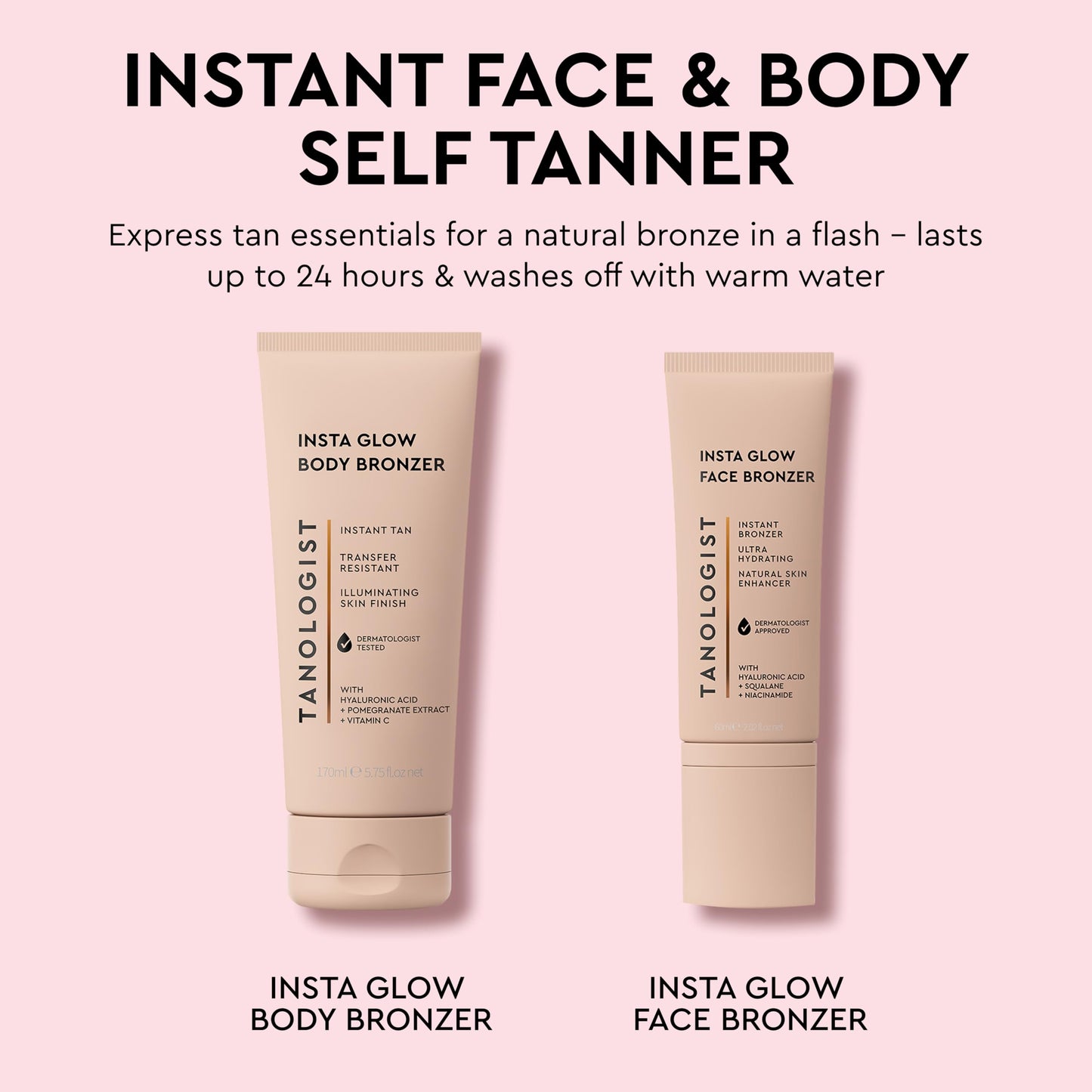 Tanologist Insta Glow Face Bronzer, Illuminating Cream Bronzer for Instant Radiant Glow, Lightweight, Blendable Formula for All Skin Tones, Vegan, 2.02 fl oz/60 ml Tube