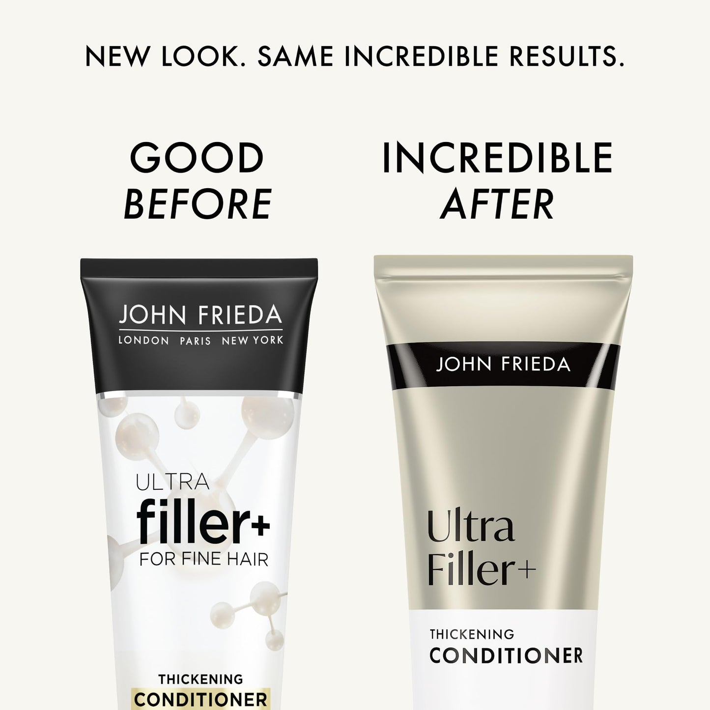 John Frieda ULTRAfiller+ Thickening Conditioner, Strengthening Conditioner for Damaged or Thin Hair, Infused with Biotin and Hyaluronic Acid to Strengthen Hair for Thicker Fuller Results, 8.3 Oz