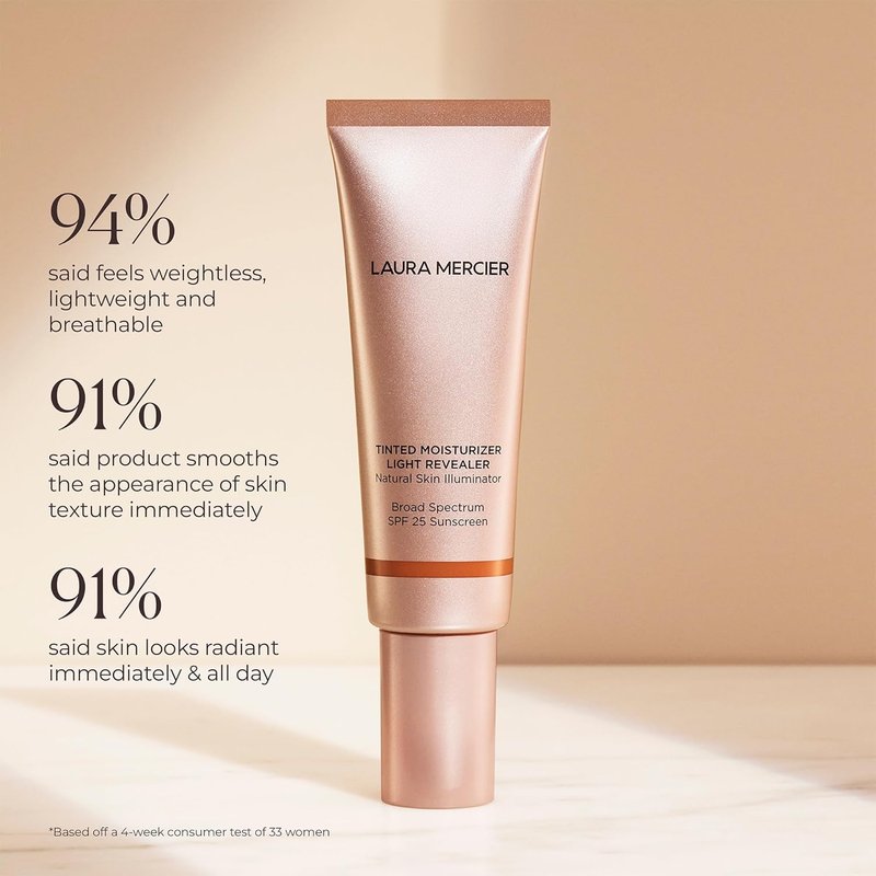 Laura Mercier Tinted Moisturizer - Natural Skin Illuminator with SPF 25 | Ultra-Sheer Coverage & All-Day Hydration