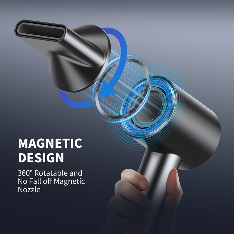 VTT Hair Dryer, 150000 RPM High Speed Blow Dryer for Fast Drying, Low Noise, Lightweight Design for Home & Travel Use, Perfect for Men, Women, and Professionals