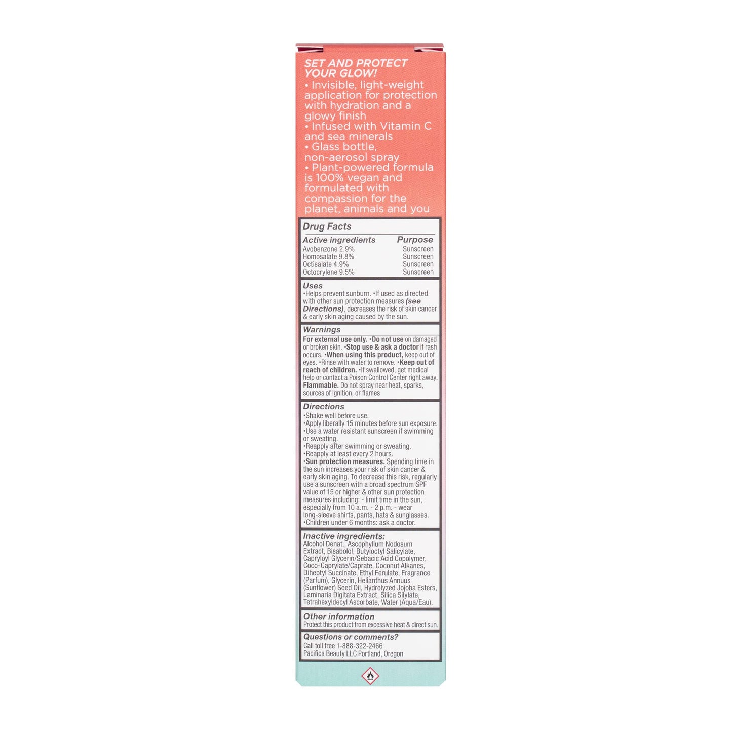 Pacifica Beauty Glow Baby Brightening Setting Mist & Glowy Vitamin C Skin Solve Set, Skincare, Suncare, SPF 45, UVA/UVB, Blue Light Protection, Primer, Vegan, 1.7 fl oz and 1 fl oz (Set of 2)