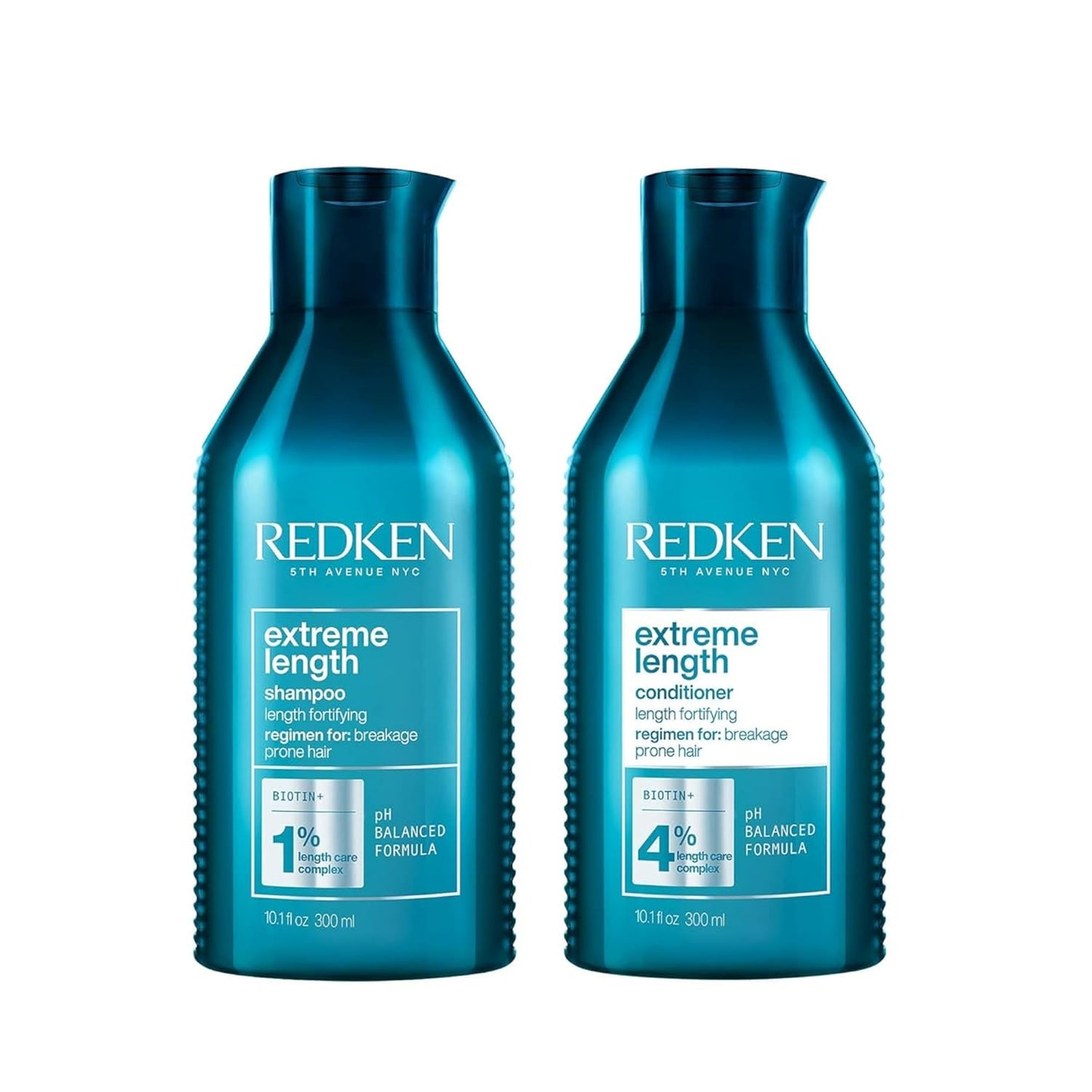 Redken Extreme Length Biotin Shampoo & Conditioner Set - Promote Healthy Hair Growth & Strengthen Damaged Hair | 33.8 Fl Oz