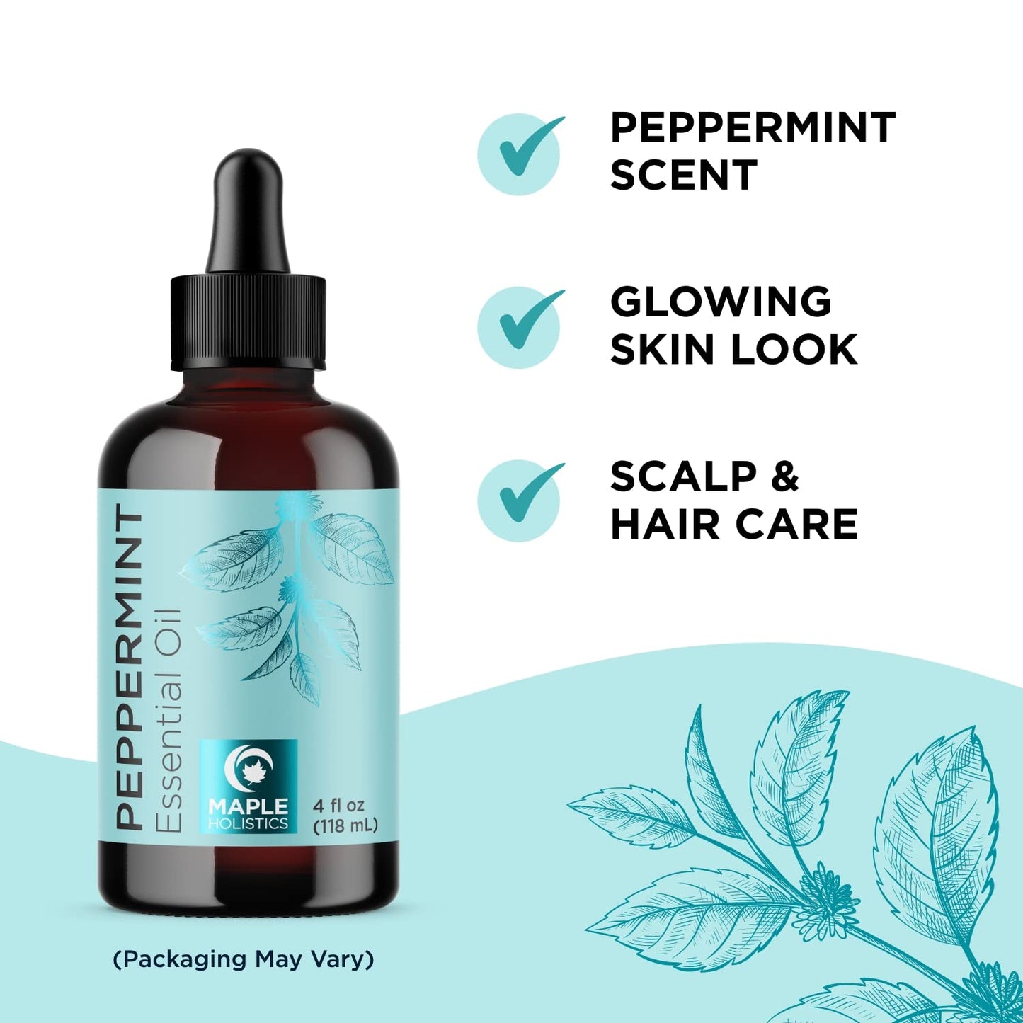 Premium Hair Oils for Hair Growth - Pure Peppermint and Rosemary Oil for Hair Growth - Hair Treatment Oils Set with Rosemary Essential Oil and Peppermint Essential Oil 4 Fl Oz Each