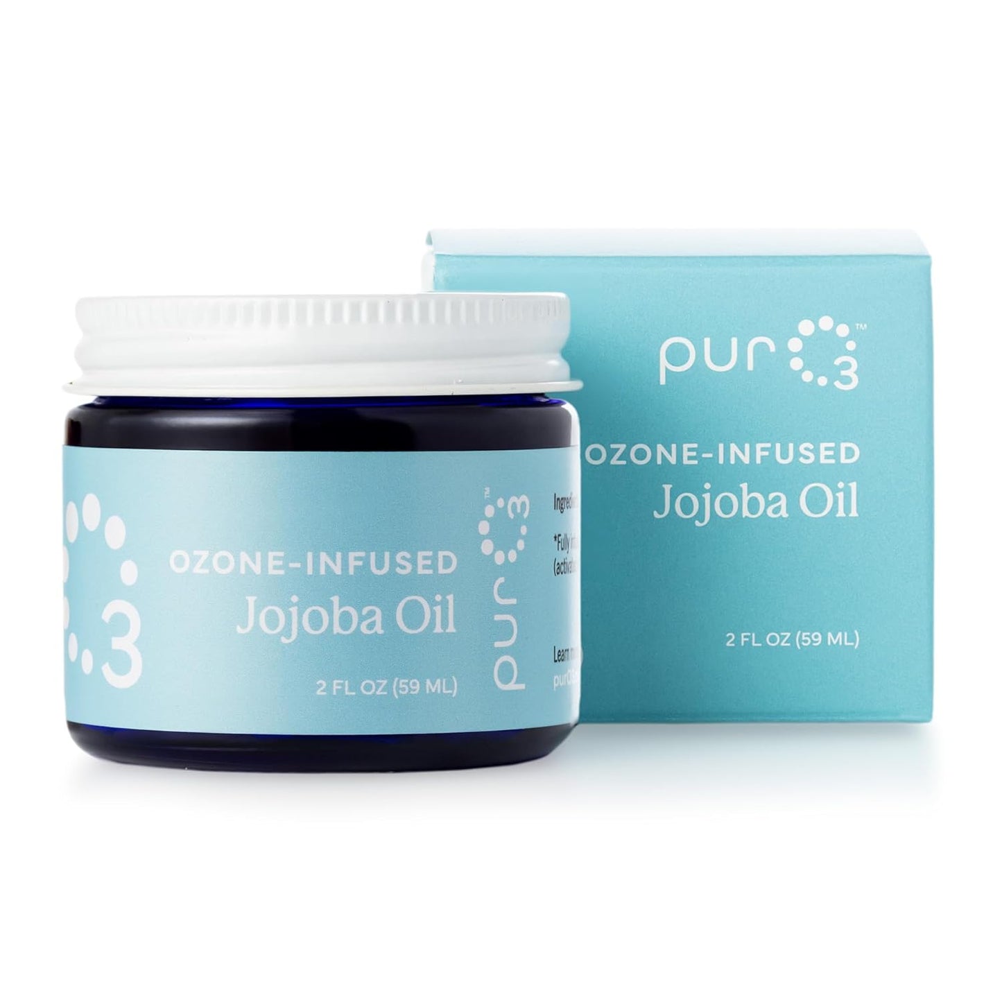 Ozonated Jojoba Oil – Organic Skincare Lotion for Face & Body | Oxygenated Moisturizer in Glass Jar – 2 oz