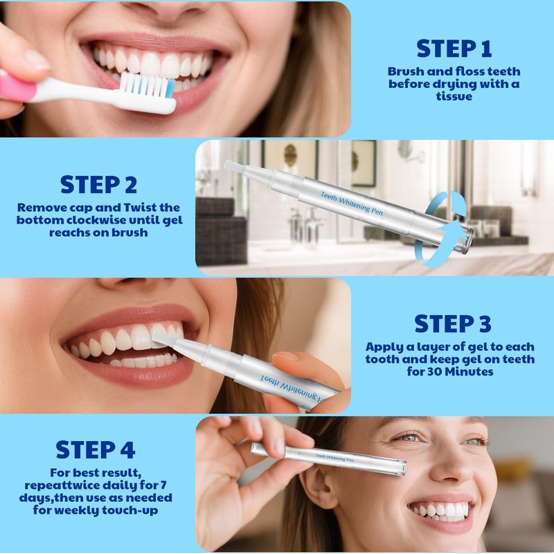 KTSAY Teeth Whitening Pen - Effective Stain Removal Teeth Whitening Gel
