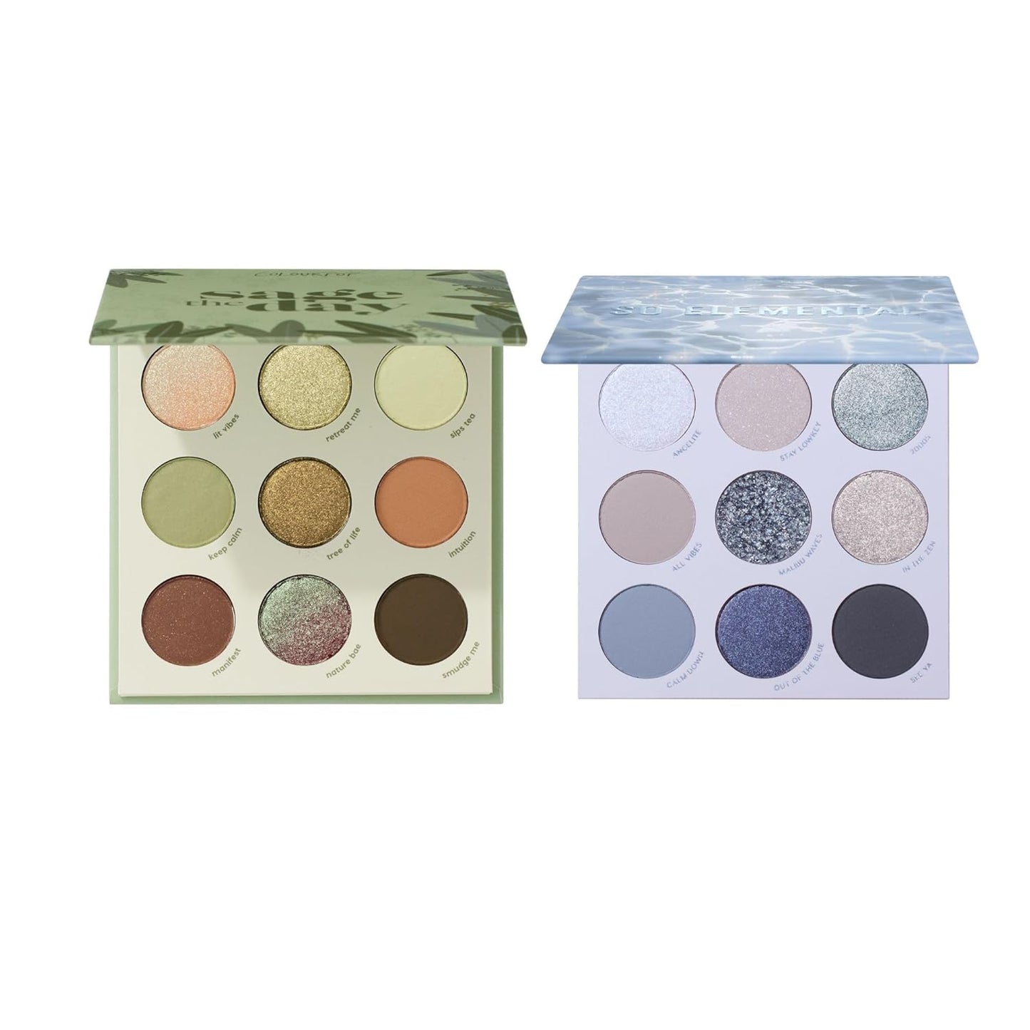 ColourPop Earth Tones Palettes Bundle - High-Pigment Eye Makeup with Matte & Metallic Finishes | Sage the Day & So Elemental (0.3 oz Each)