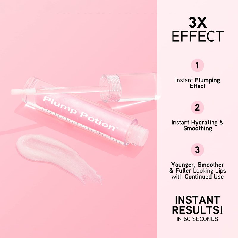 Physicians Formula Plump Potion™ Needle-Free Lip Plumping Cocktail Lip Gloss, Pink Crystal Potion, Hypoallergenic, Fragrance Free, Dermatologist Approved