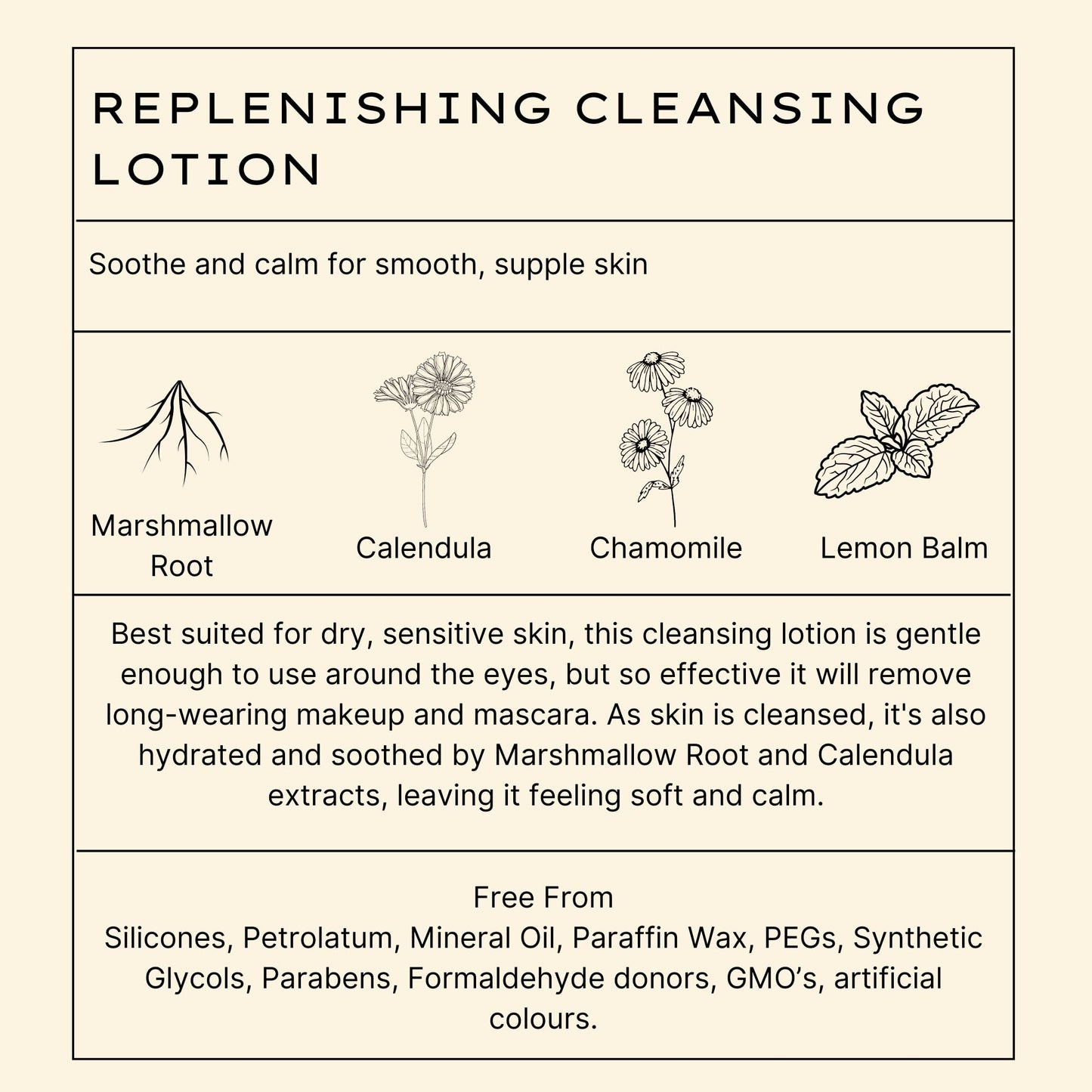 Jurlique Replenishing Cleansing Lotion - 6.76 Fl Oz - Gentle Facial Cleanser & Makeup Remover for Women - For Dry & Sensitive Skin - Nourishing Face Wash - Australian Natural-Based Skincare