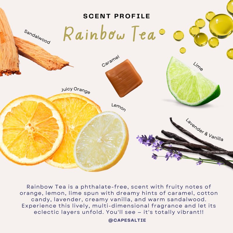 Cape Saltie · Massage Beauty Aluminum-Free, Natural Deodorant Nirvana in "Rainbow Tea" — Gummy Fruit Scent (2.54 oz) | Deodorant for Women | Solid Skincare Stick | Gifts for Women