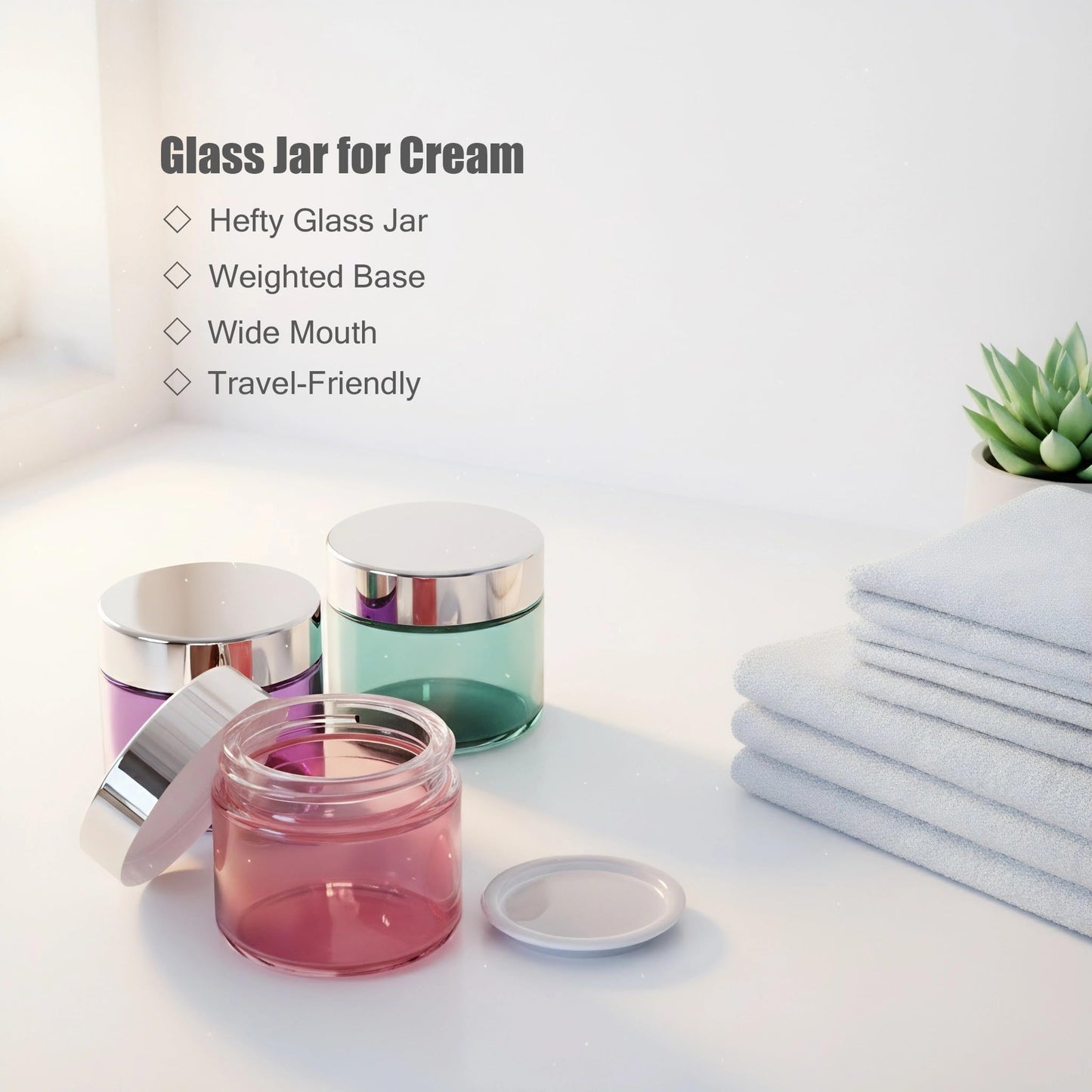 24Pack 2 oz Small Glass Jars with Lids, 2oz Travel Jars with Inner Liners,2 Ounce Travel Containers for Toiletries Cosmetics Containers,Cream Lotion,Body Scrub (24 Pack (2oz))