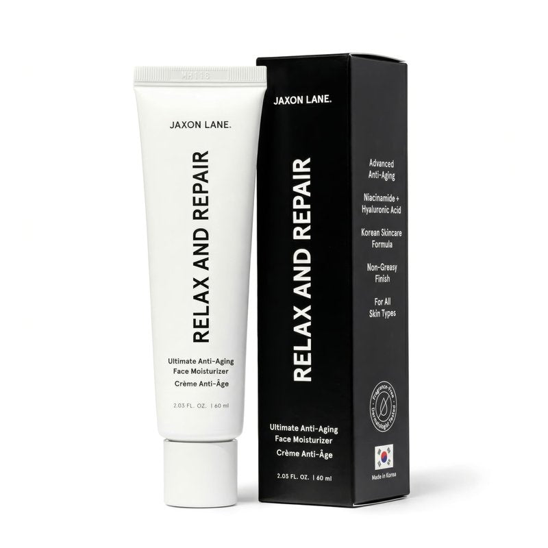 JAXON LANE RELAX AND REPAIR Anti Aging Face Moisturizer for Men | Anti Wrinkle Cream for Face, Night Cream, Eye Cream with Niacinamide (Vitamin B3), Hyaluronic Acid, Vitamin E & Ceramides For Skin