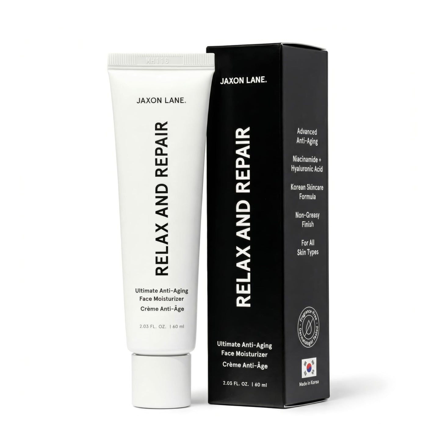 JAXON LANE Relax and Repair Korean Face Moisturizer for Men, 1 Pack