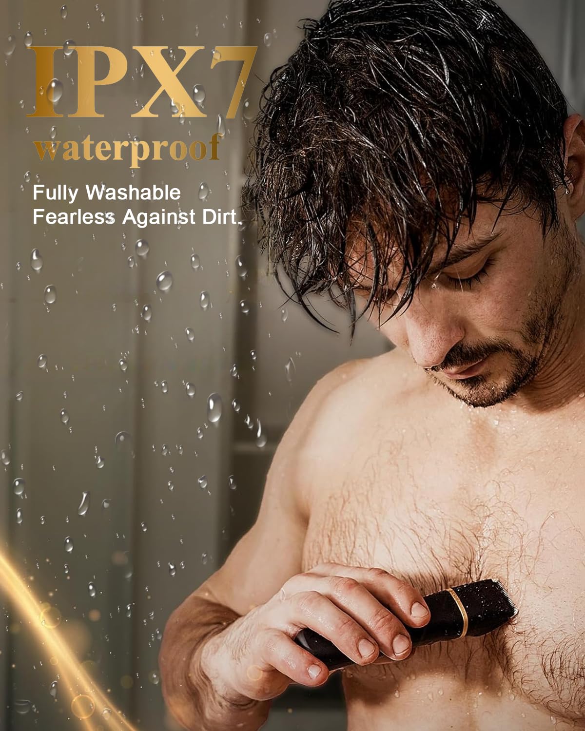 Beard Trimmer for Men,Manscape 3-in-1 Electric Razor Groin Groomer,IPX7 Waterproof Wet/Dry,Versatile Body Hair Trimmer for Ball/Beard/Nose,USB Rechargeable & Nose/Shaves Head,Christmas Gifts for Men