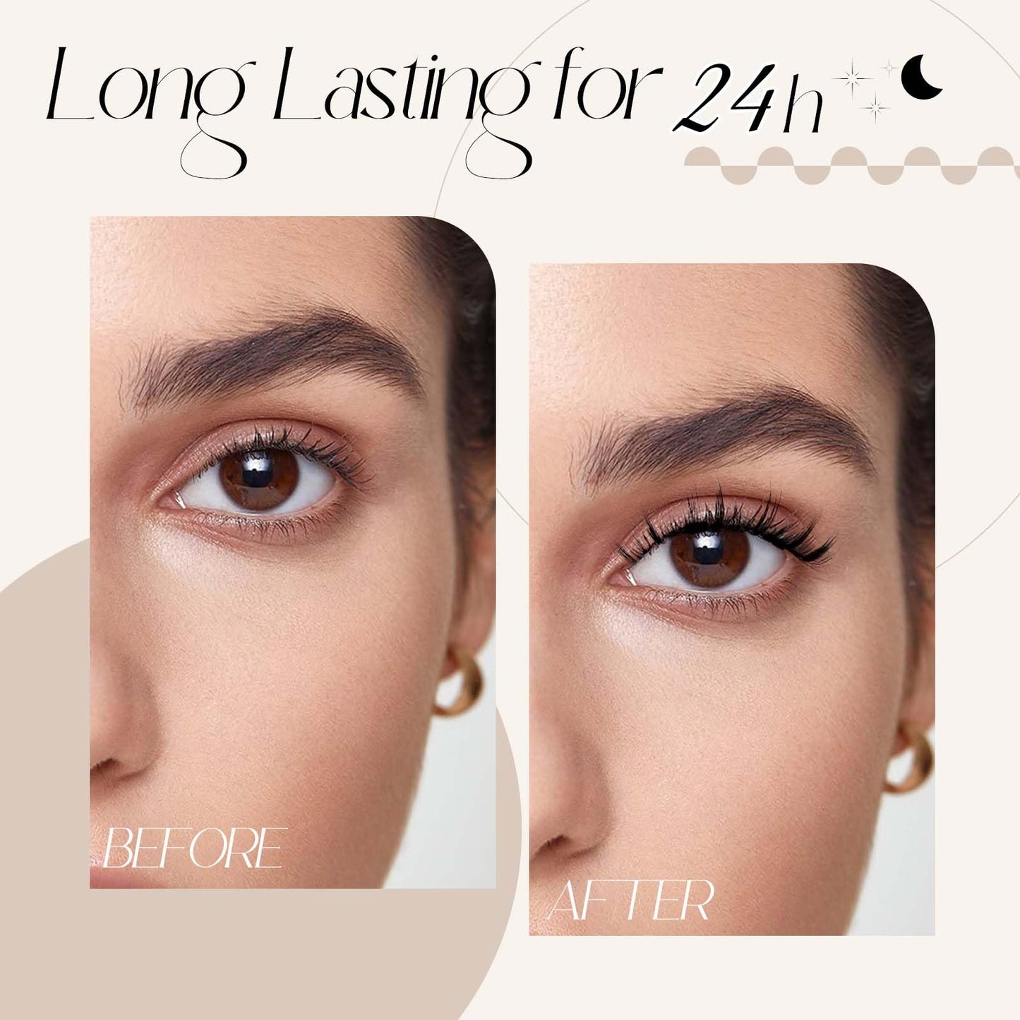 FADLASH Magnetic Eyelashes with Applicator Magnetic Lashes Reusable Natural Look Soft Magnet Eyelash Kit Easy to Wear 1 Pair (B1)