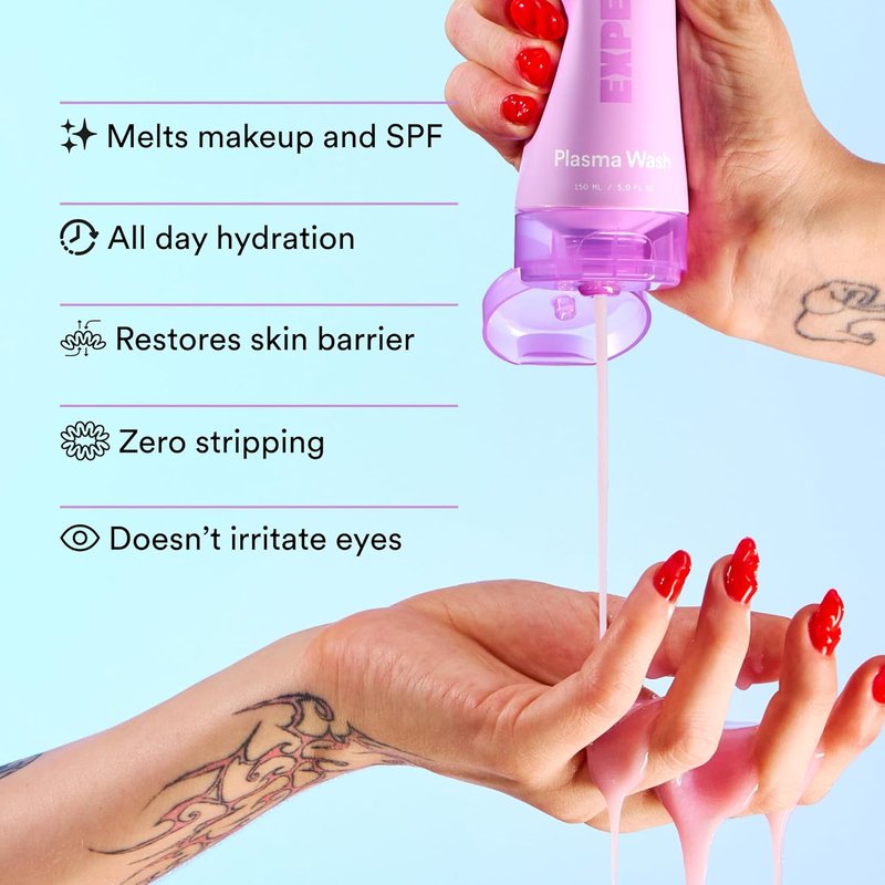 Plasma Wash Gel Cleanser - Hydrating Moisture Depositing Face Wash with Glycerin & Jojoba Oil | 5.0 FL OZ - Gentle for All Skin Types