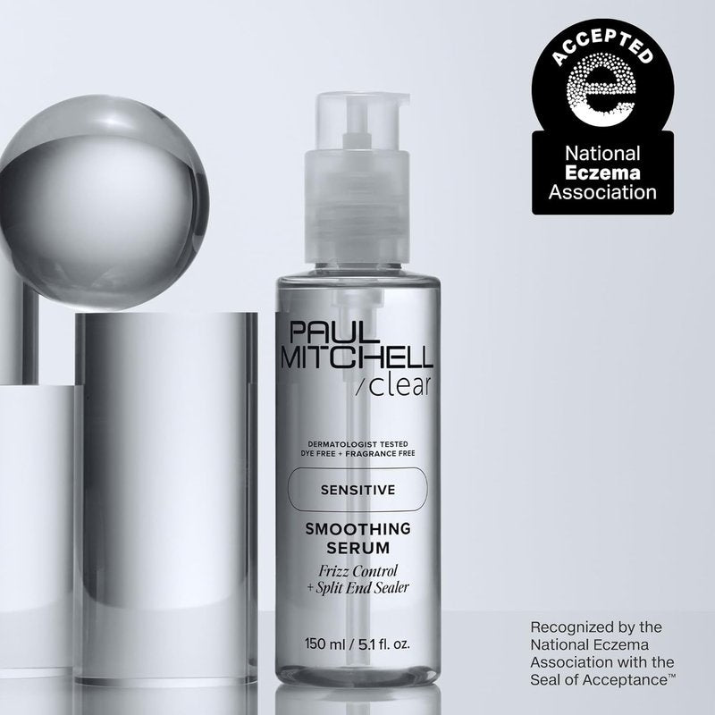 Paul Mitchell Clear Smoothing Serum - Fragrance-Free Blowout Primer for Sensitive Scalp & Skin