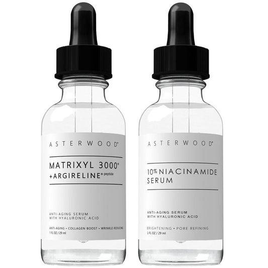 Asterwood Matrixyl 3000 + Argireline Anti-Aging Serum | 1 oz + 10% Niacinamide Boost