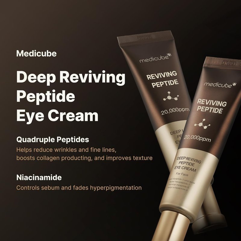 Medicube Eye Serum - Deep Reviving Peptide Treatment with Niacinamide & Squalane | Anti-Aging Formula, 1.01 fl. oz.