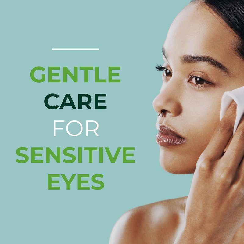 NOVEHA Tea Tree Oil Eyelid & Lash Wipes - Hyaluronic Acid, Green Tea & Chamomile | 60 Individually Wrapped Cleansers for Itchy Eyes