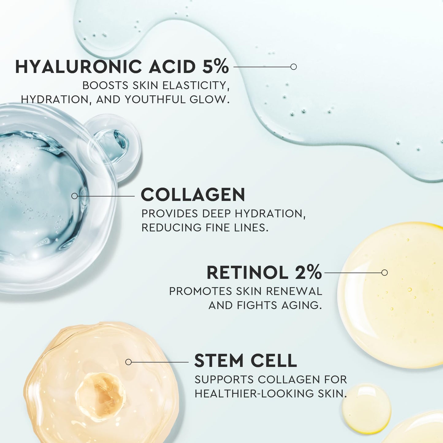 Elvira Retinol Moisturizer Cream - Anti Aging Face & Neck Firming Cream with Hyaluronic Acid & Collagen - 1.85 Fl Oz