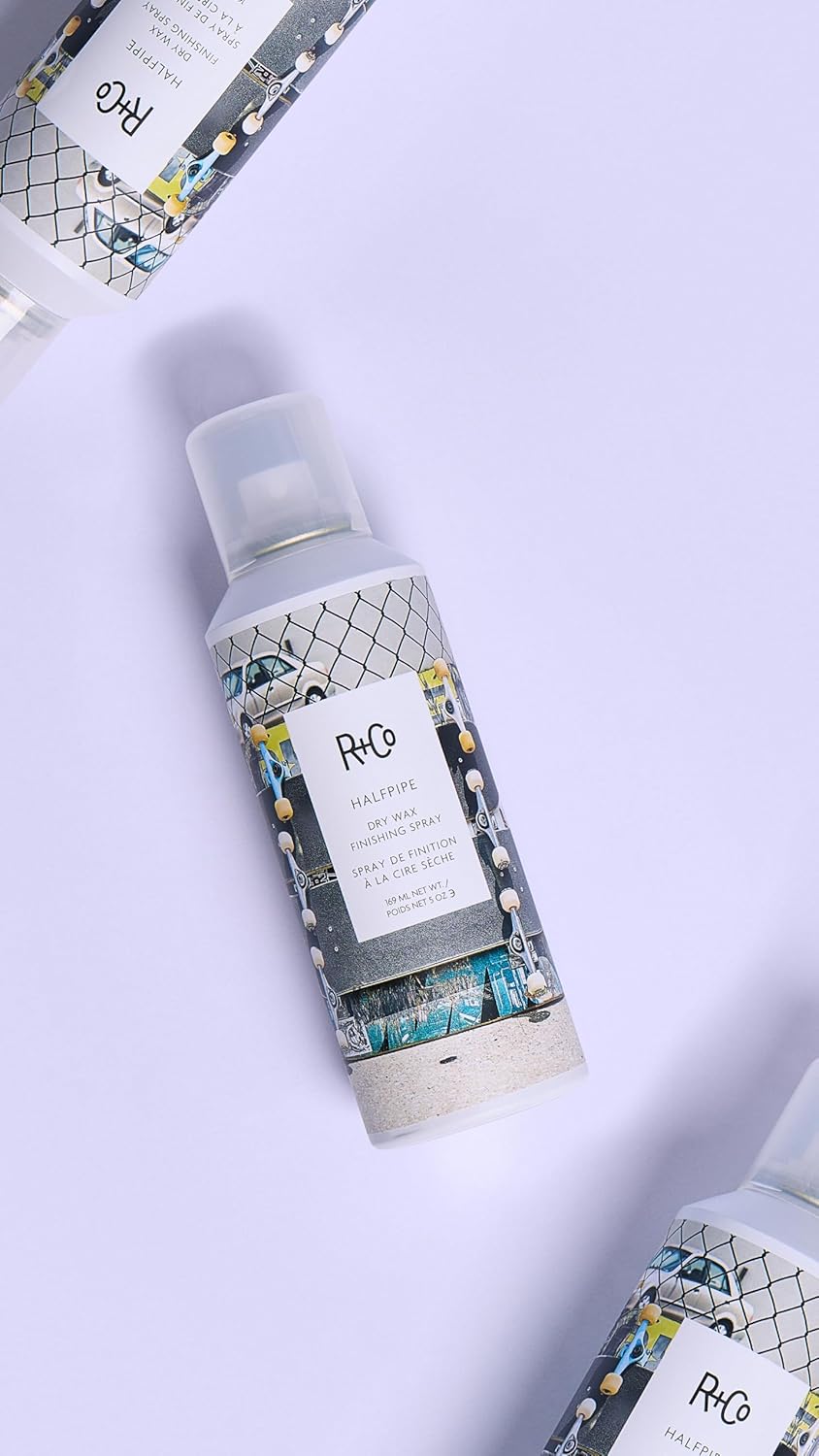 R+Co Halfpipe Dry Wax Finishing Spray - Workable Texture & Buildable Hold | Vegan, 5 Oz