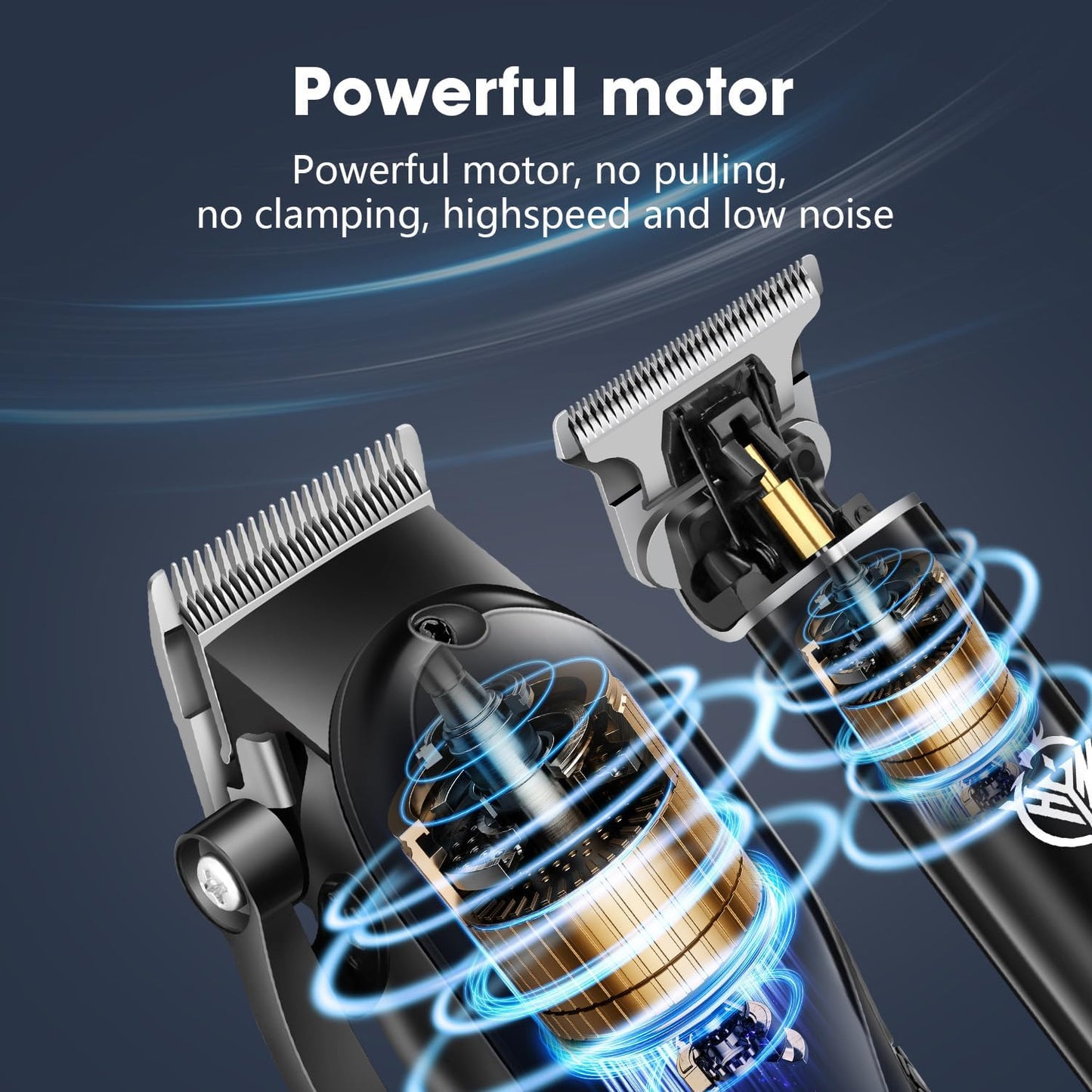 Professional Hair Clippers Set for Men - Cordless Rechargeable Clippers & Trimmers Kit with LED Display | Perfect Barber Haircut Gift
