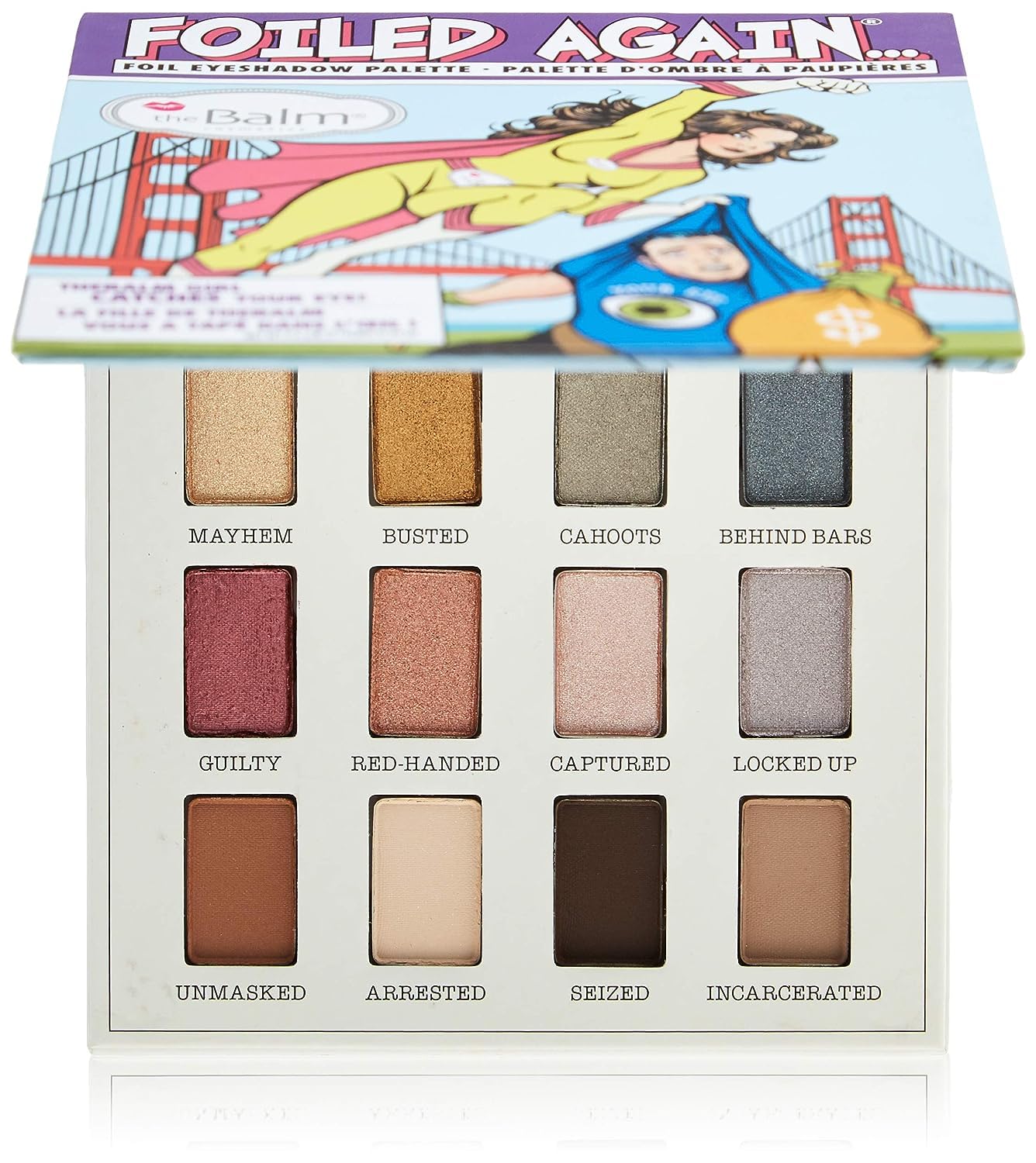 theBalm Foiled Again Eye Shadow Palette - Long-Lasting Pigmented Matte & Shine | Multi-Color 0.34 oz