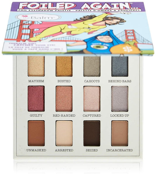 theBalm Foiled Again Eye Shadow Palette - Long-Lasting Pigmented Matte & Shine | Multi-Color 0.34 oz