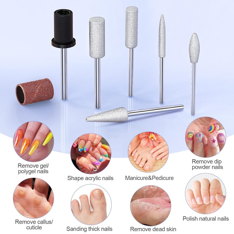 Electric Nail Drill - 20000RPM Portable Efile for Professional Manicure & Pedicure | Acrylic & Gel Nail Kit