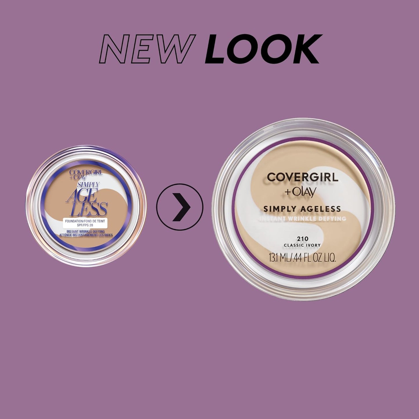 CoverGirl Simply Ageless Foundation - Buff Beige 225 | 0.40 Oz for Youthful Glow