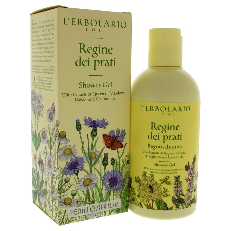 L'Erbolario Shower Gel – Moisturizing Body Wash with Floral Scent – Restoring Floral Body Soap with Chamomile and Daisy - Regine dei Prati - 8.4 oz