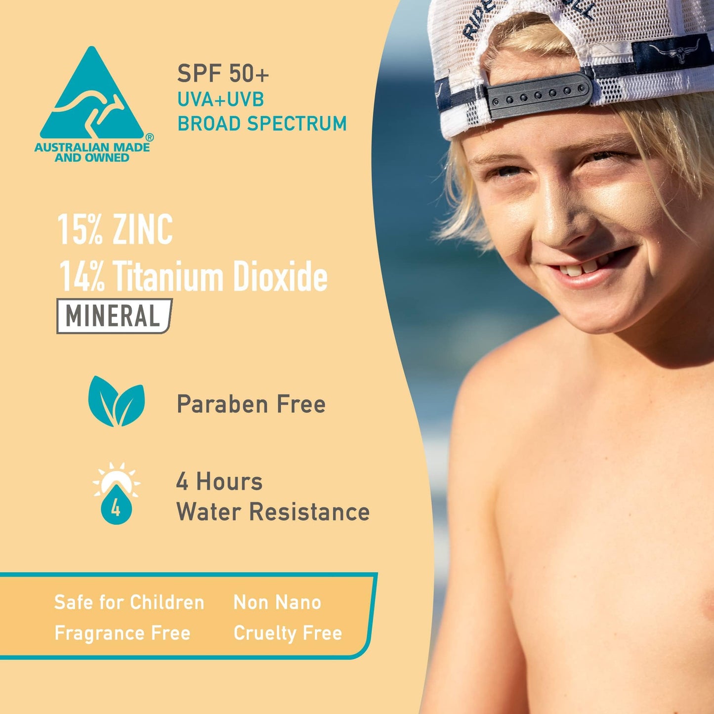 Sun Zapper Zinc Sunscreen Stick Light Skin Tone 4-Pack SPF 50+ – Tinted Mineral Sunscreen Sticks for Face, Water Resistant Sunblock, Travel Size 12g (0.42 oz) each, Australian Made